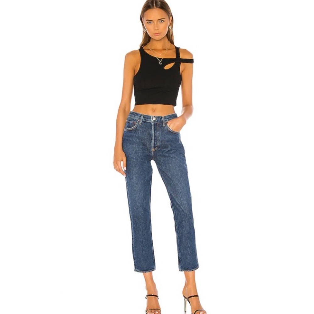 Agolde High Rise Straight Crop Jeans